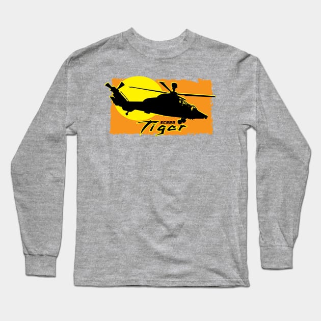 Aerobus Tiger attack helicopter  #2 Long Sleeve T-Shirt by Illustratorator